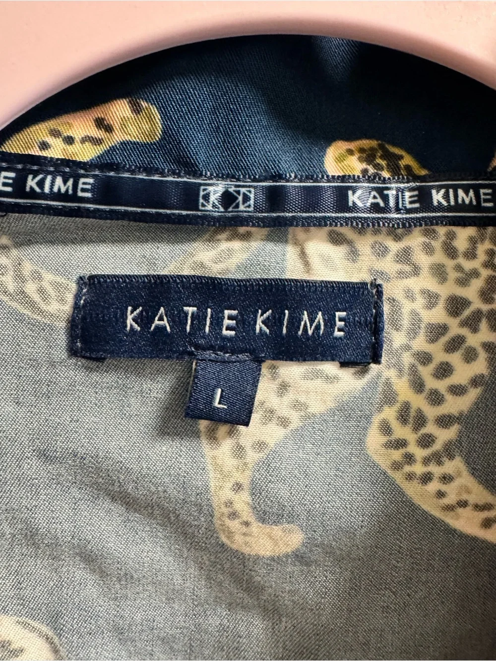 Katie Kime Leopard Print Cotton Pajama Set – Size L